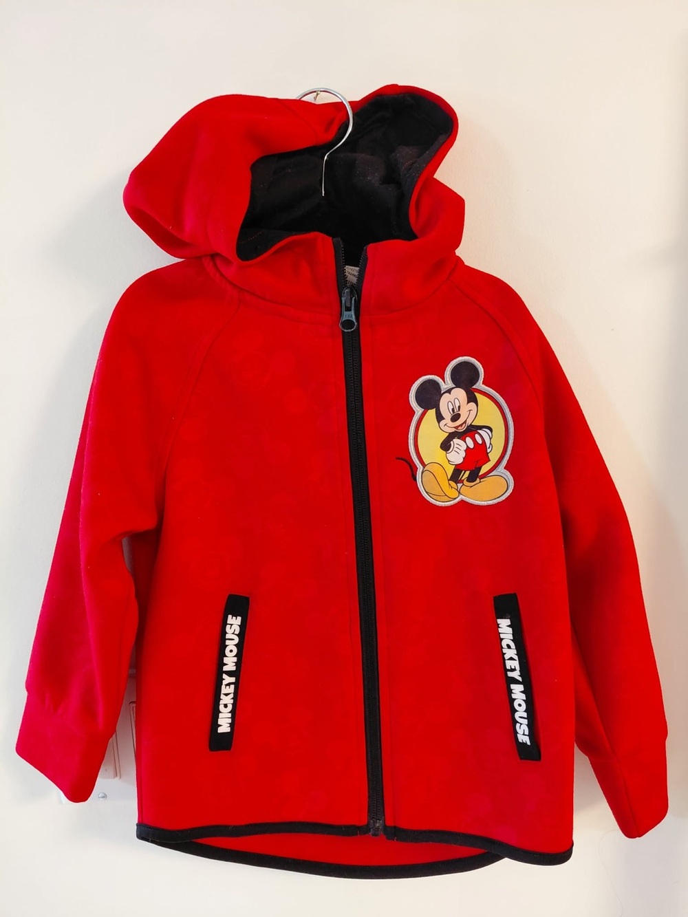 Disney Mickey Mouse Red Hooded Kids sweater Jacket Size 4